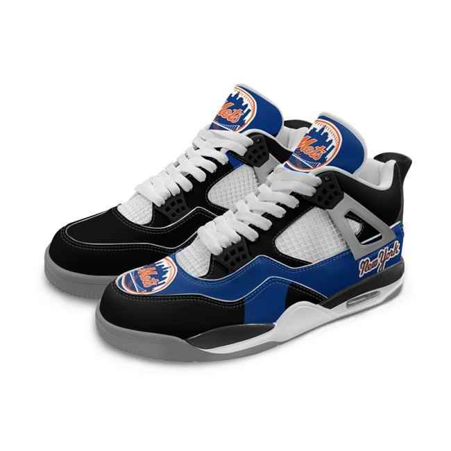 Women's New York Mets Running weapon Air Jordan 4 Shoes 001