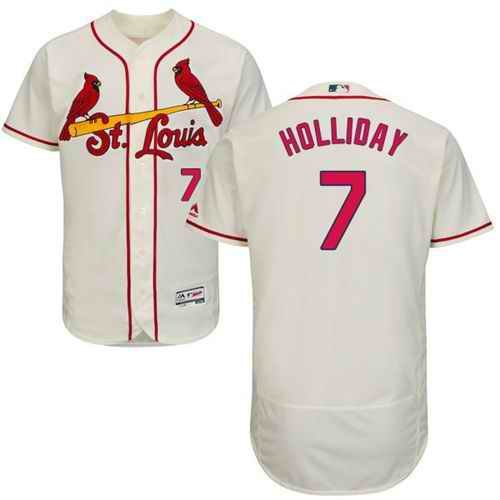 Cardinals #7 Matt Holliday Cream Flexbase Authentic Collection Stitched MLB Jersey