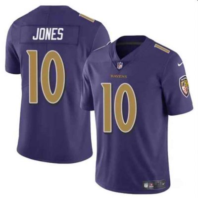 Youth Baltimore Ravens #10 Emory Jones Purple Vapor Limited Football Jersey