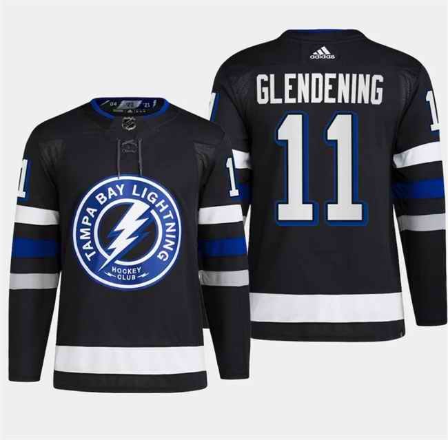 Men's Tampa Bay Lightning #11 Luke Glendening Black Alternate Premier Breakaway Stitched Jersey