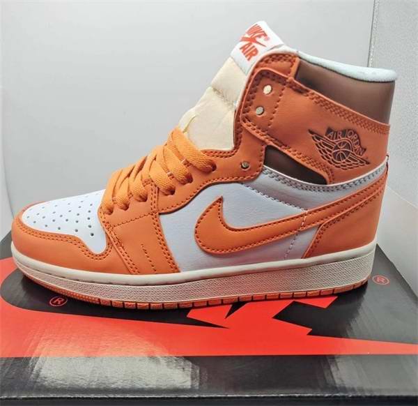 Men's Running Weapon Air Jordan 1 Orange/White Shoes 323