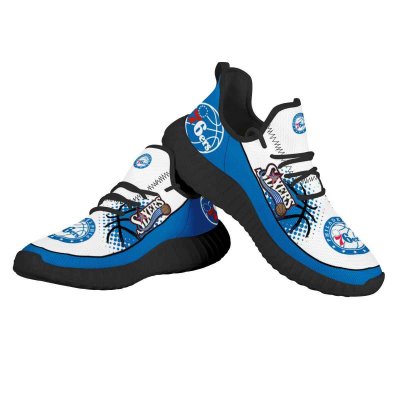 Women's Philadelphia 76ers Mesh Knit Sneakers/Shoes 002