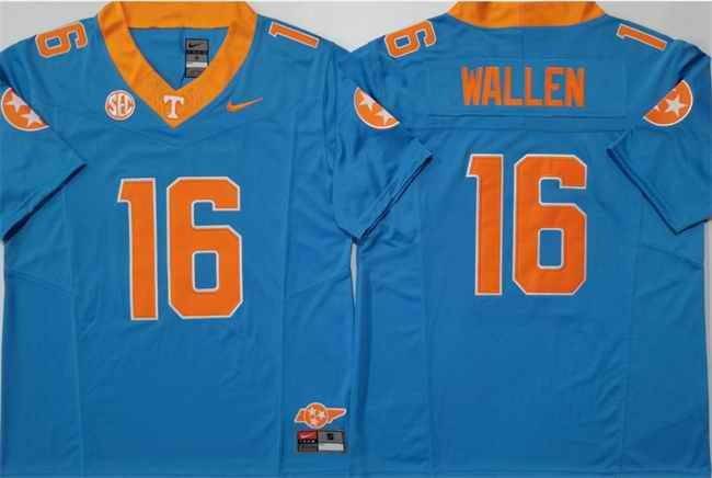 Men's Tennessee Volunteers #16 Morgan Wallen Blue F.U.S.E. Stitched Jersey