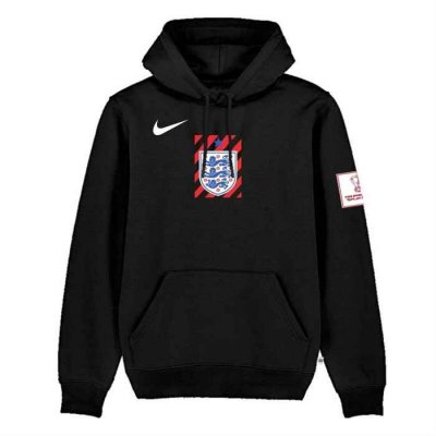 Men's England FIFA World Cup Soccer Hoodie Black 001