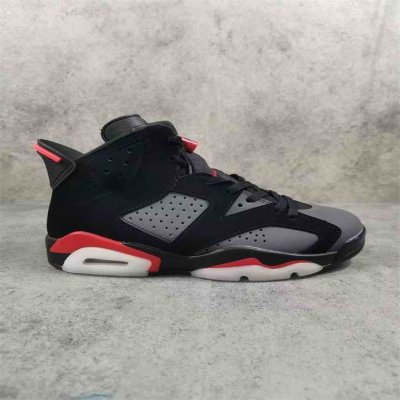 Men's Running Weapon Air Jordan 6 Black/Grey Shoes 072