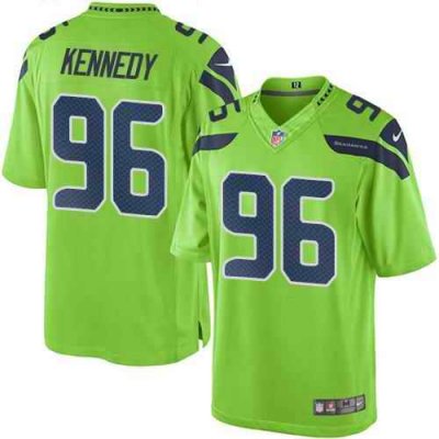 Nike Seahawks #96 Cortez Kennedy Green Men's Stitched NFL Limited Rush Jersey