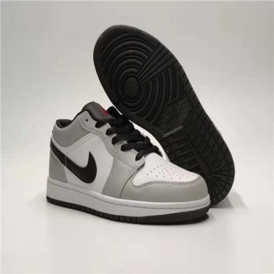 Women's Running Weapon Air Jordan 1 White/Grey Shoes 0124