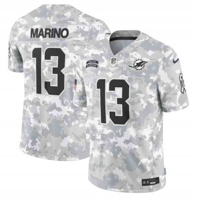 Men's Miami Dolphins #13 Dan Marino 2024 F.U.S.E Arctic Camo Salute to Service Limited Stitched Football Jersey