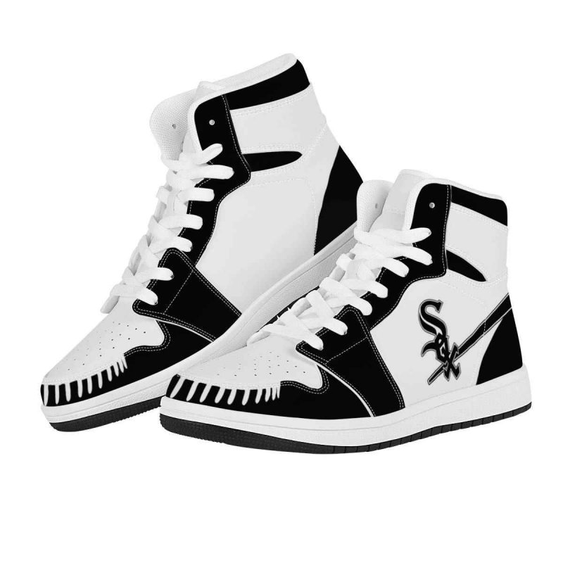 Men's Chicago White sox High Top Leather AJ1 Sneakers 001