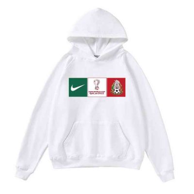 Men's Mexico World Cup Soccer Hoodie White 001