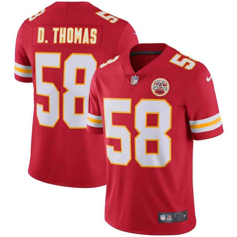 Men's Kansas City Chiefs #58 Derrick Thomas Red Retired Player Vapor Untouchable Limited Throwback Stitched NFL Jersey