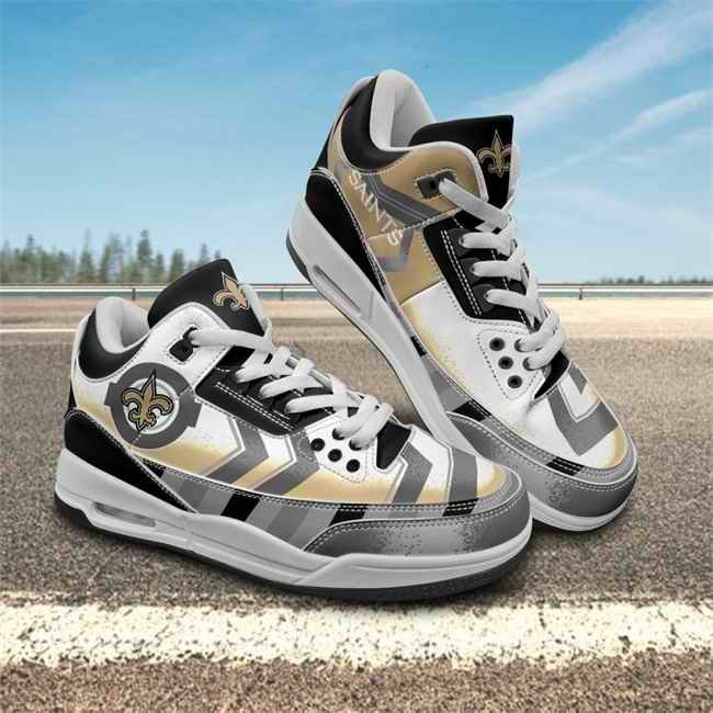 Men's New Orleans Saints Air Jordan 3 Sneakers/Shoes 001