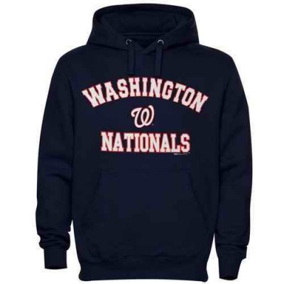 Washington Nationals Fastball Fleece Pullover Navy Blue MLB Hoodie