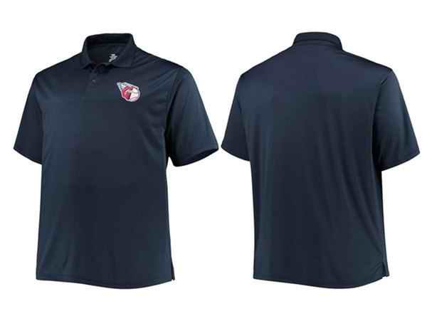 Men's Cleveland Guardians Navy Big and Tall Two-Pack Polo T-Shirt