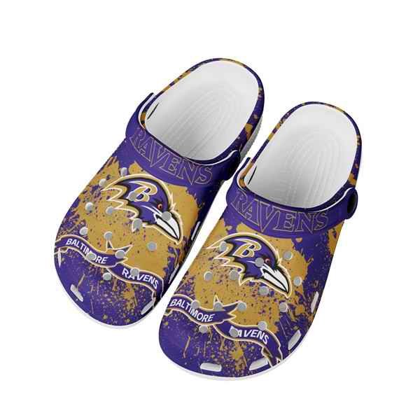 Men's Baltimore Ravens Bayaband Clog Shoes 003