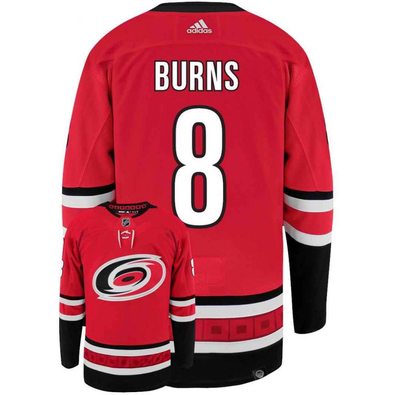 Men's Carolina Hurricanes #8 Brent Burns Red Stitched Jersey