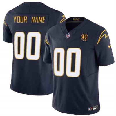 Men's Los Angeles Chargers Active Player Custom Navy 2023 F.U.S.E. With John Madden Patch Vapor Limited Stitched Football Jersey