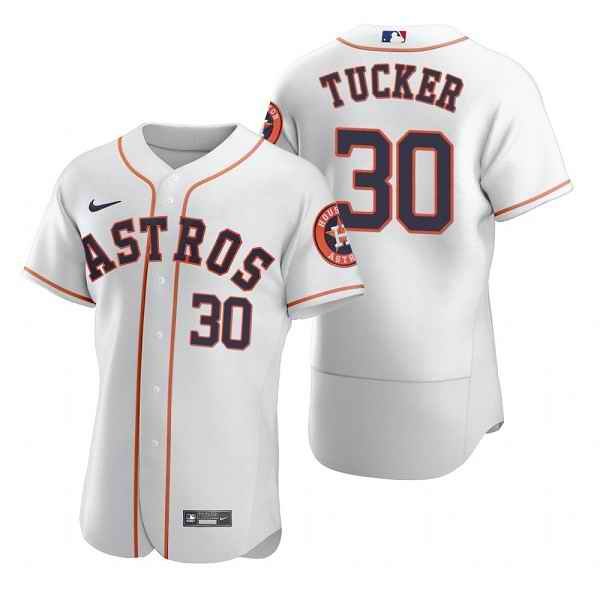 Men's Houston Astros #30 Kyle Tucker White Flex Base Stitched Jersey