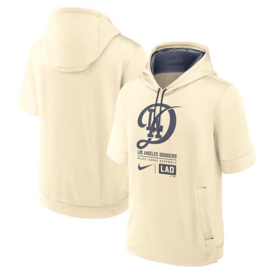 Men's Los Angeles Dodgers Cream City Connect Short Sleeve Pullover Hoodie