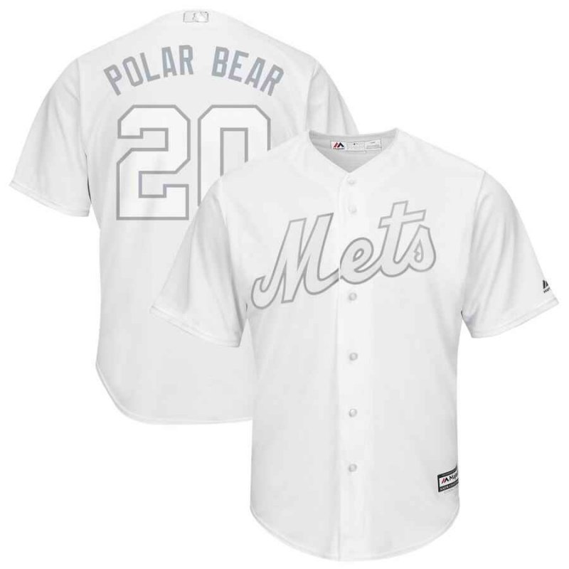 Men's New York Mets Pete Alonso Polar Bear Majestic White 2019 Players' Weekend Player Stitched MLB Jersey