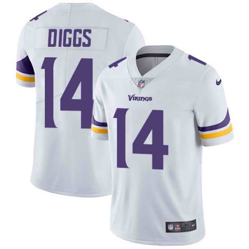 Men's Minnesota Vikings #14 Stefon Diggs White Vapor Untouchable Limited Stitched NFL Jersey