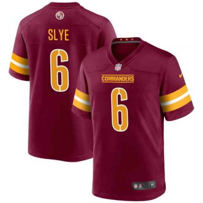 Men's Washington Commanders #6 Joey Slye Burgundy Stitched Game Jersey