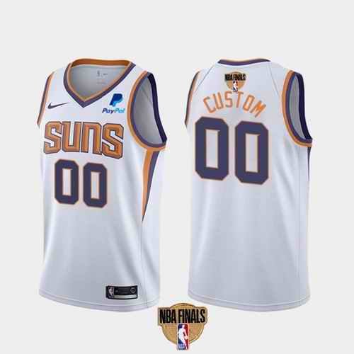 Men's Phoenix Suns ACTIVE PLAYER Custom 2021 White NBA Finals Association Edition Stitched Jersey