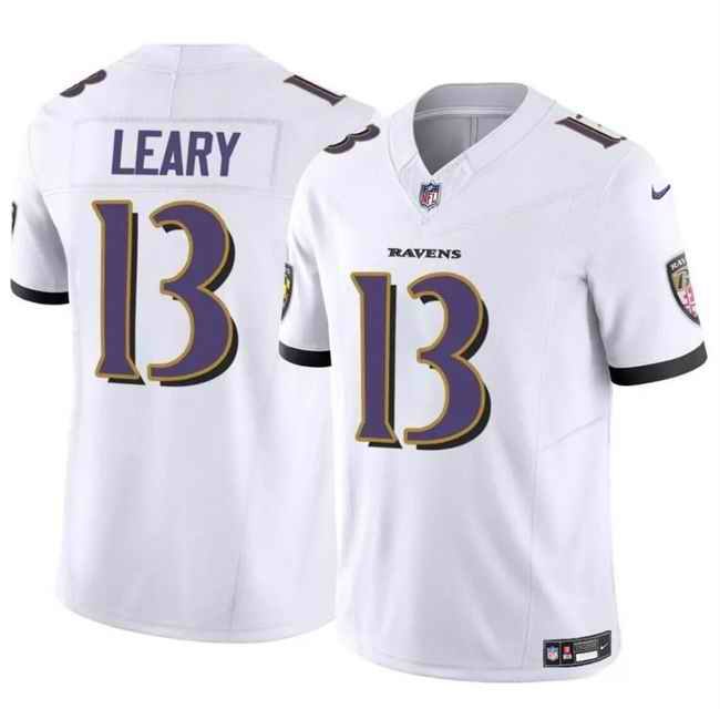 Men's Baltimore Ravens #13 Devin Leary White 2023 F.U.S.E Vapor Limited Football Jersey