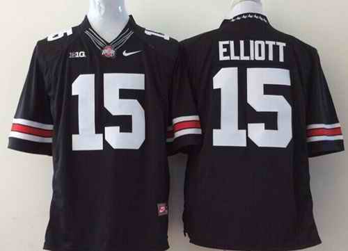 Buckeyes #15 Ezekiel Elliott Black Limited Stitched Youth NCAA Jersey