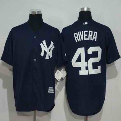 Yankees #42 Mariano Rivera Navy Blue New Cool Base Stitched MLB Jersey