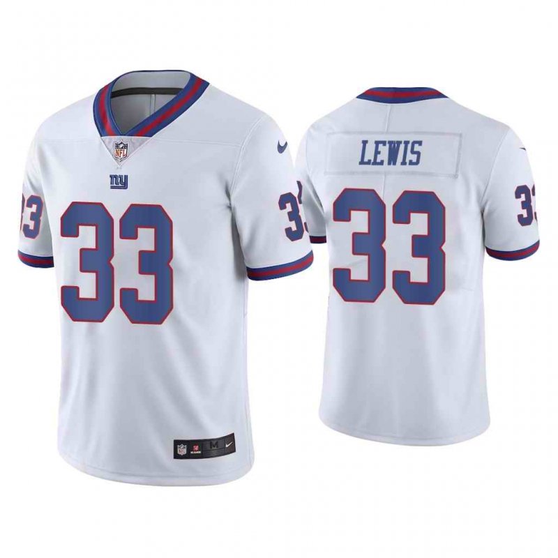 Men's New York Giants #33 Dion Lewis White Vapor Untouchable Limited Stitched Jersey