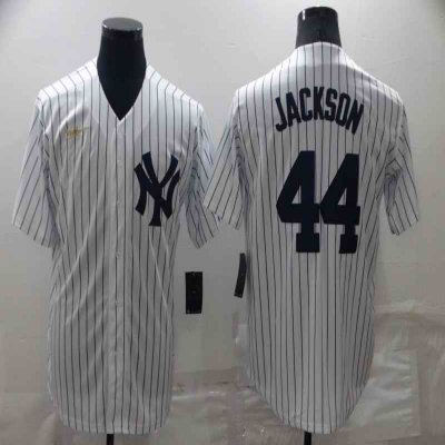 Men's New York Yankees #44 Reggie Jackson White Cool Base Stitched Baseball Jersey