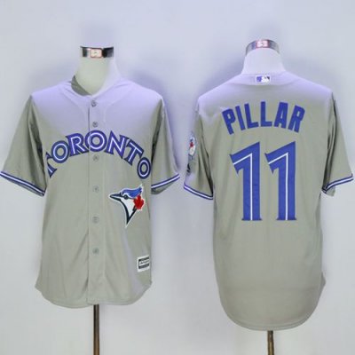 Blue Jays #11 Kevin Pillar Grey New Cool Base 40th Anniversary Stitched MLB Jersey