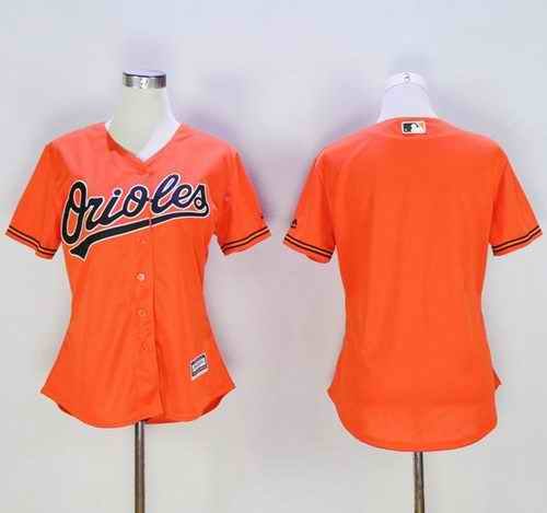 Orioles Blank Orange Women's Alternate Stitched MLB Jersey