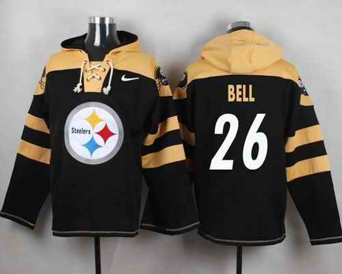 Nike Steelers #26 Le'Veon Bell Black Player Pullover NFL Hoodie