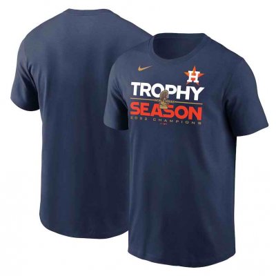 Men's Houston Astros Navy 2022 World Series Champions Commissioner's Trophy T-Shirt