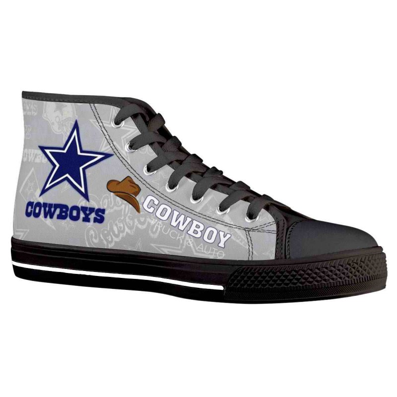 Women's Dallas Cowboys High Top Canvas Sneakers 004