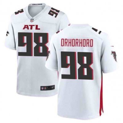 Men's Atlanta Falcons #98 Ruke Orhorhoro White Limited Stitched Football Game Jersey