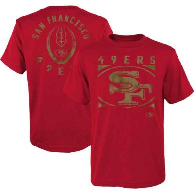 Men's San Francisco 49ers  Scarlet Preschool Liquid Camo Logo T-Shirt