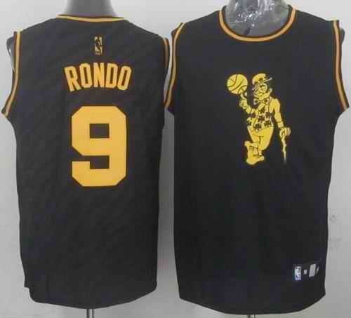 Celtics #9 Rajon Rondo Black Precious Metals Fashion Stitched NBA Jersey