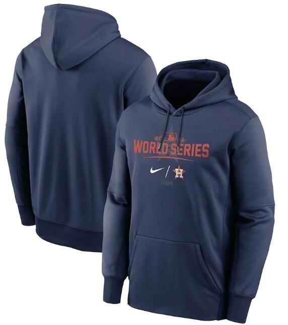 Men's Houston Astros 2021 Navy World Series Collection Dugout Pullover Hoodie