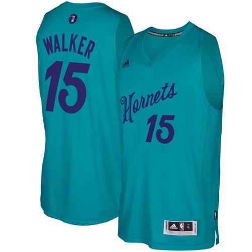 Hornets #15 Kemba Walker Teal 2016-2017 Christmas Day Stitched NBA Jersey