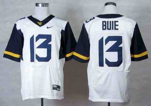 Mountaineers #13 Andrew Buie White Stitched NCAA Jersey