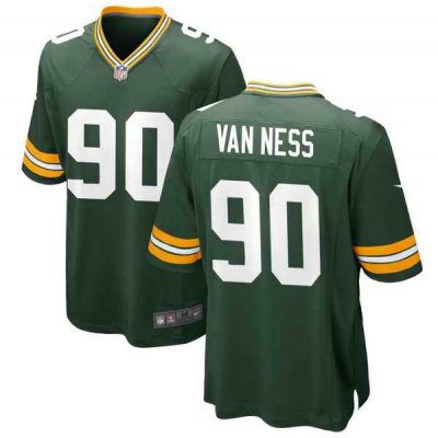 Men's Green Bay Packers #90 Lukas Van Ness Green Stitched Game Jersey