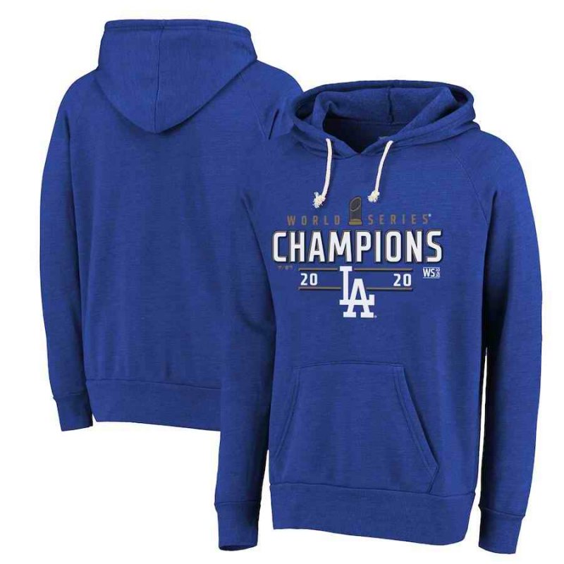 Men's Los Angeles Dodgers Royal 2020 World Series Champions Locker Room Pullover Hoodie