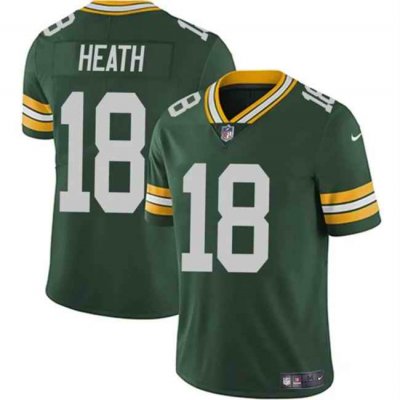 Men's Green Bay Packers #18 Malik Heath Green Vapor Untouchable Limited Stitched Jersey