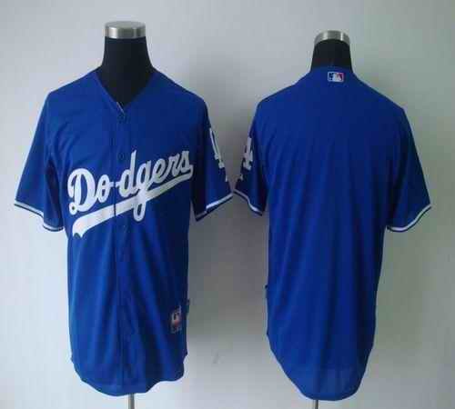 Dodgers Blank Blue Cool Base Stitched MLB Jersey