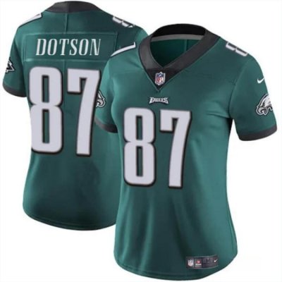 Women's Philadelphia Eagles #87 Jahan Dotson Green Vapor Untouchable Limited Stitched Football Jersey(Run Small)