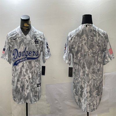 Men's Los Angeles Dodgers Blank 2024 Arctic Camo Stitched Baseball Jersey