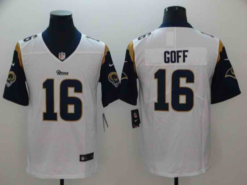 Men's Los Angeles Rams #16 Jared Goff White Vapor Untouchable Limited Stitched NFL Jersey